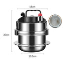 Portable 304 Stainless Steel Mini Pressure Cooker for Quick Meals