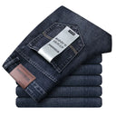 2025 Fashion Classic Blue Black Denim Trousers Men's Jeans