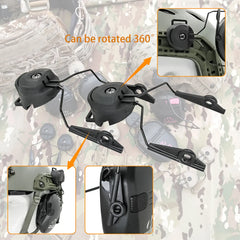 Hearing Protection Tactical Headset ARC Rail Adapters for Walker Electronic Earmuffs - Perfect for Shooting and Hunting