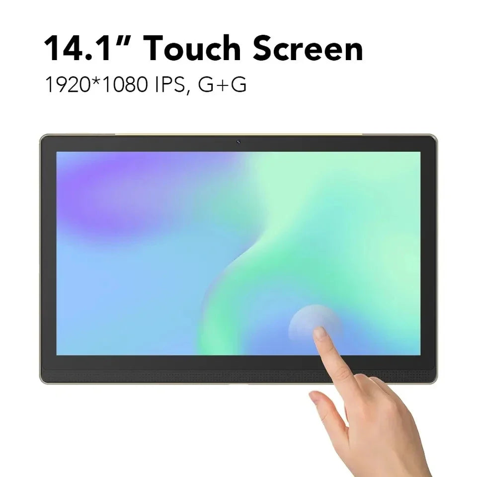 Super Large Screen 14.1 inch tablet Pc New Android 12 Phone Call Google Market GPS 5G WiFi FM Bluetooth 10000mAh 12GB+256GB Tab  ourlum.com   