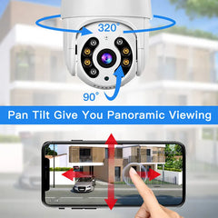 8MP 4K Auto Tracking Outdoor Security Camera with Smart IR & Two-Way Audio