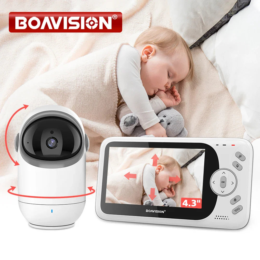 4.3 Inch Baby Monitor with Pan Tilt Camera: Secure Wireless System for Peace of Mind  ourlum.com   