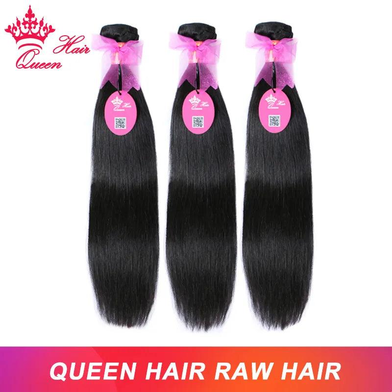 Raw Brazilian Straight Human Hair Bundle - Premium Quality Unprocessed Extensions  ourlum.com Queen Hair Raw Hair 24 26 28 30 Straight