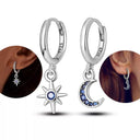 925 Sterling Silver Heart Earrings with Zircon Stones - Elegant Women's Jewelry  ourlum.com KTE022  