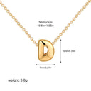 3D Bubble Initial A-Z Alphabet Mini Necklace for Women Girls Dainty Gold Plated Tiny Letter Stainless Steel Jewelry Bijoux Gift