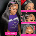 Luxury 13X4 HD Lace Frontal Wig Brazilian Straight Hair