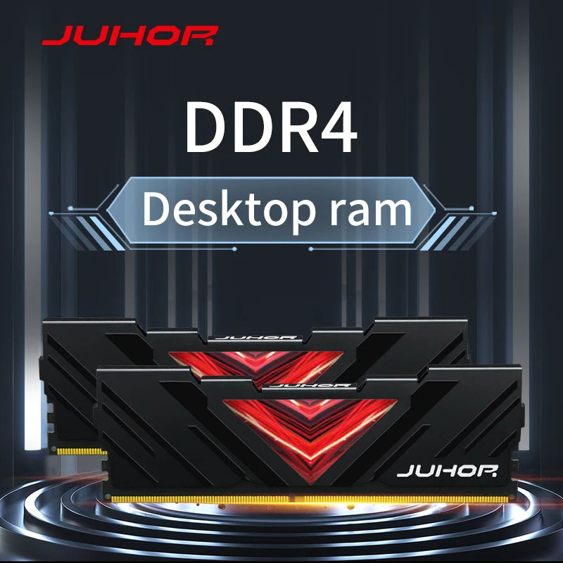 JUHOR Desktop Memoria Rams DDR4 8GB 16GB 32GB 2666MHz 3200MHz 3600MHz Ram  DIMM Gaming Dual Channel Memory Ram