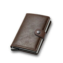 Carbon Fiber RFID Credit Card Holder Sleek Metal Wallet