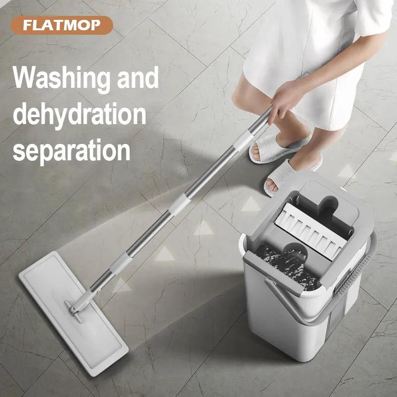 Magic Floor Mop with Rotating Bucket: Effortless Cleaning Solution  ourlum.com   