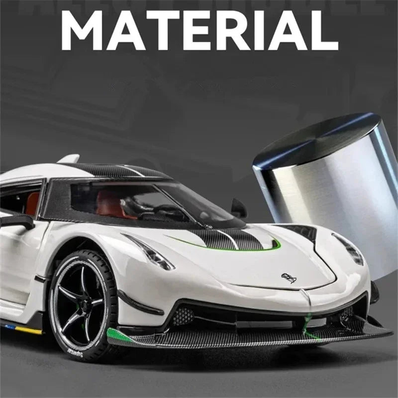 Attack Alloy Sports Car Model Diecast Metal Racing Car Toy with Sound and Light Effects - Perfect Gift for Koenigsegg Jesko Enthusiasts  ourlum.com   