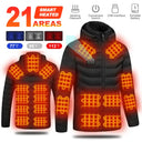 21 Areas Heated Jacket Men Warm Vest USB Self Heating