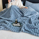 Winter Warm Blanket Skin-Friendly Striped Bedspread Throw