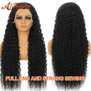 34 Inch Curly Lace Front Wig HD Transparent Deep Wave Hair