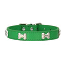 Bone Leather Dog Collars for Small Large Dogs: Stylish, Durable, Customizable  ourlum.com green XS 