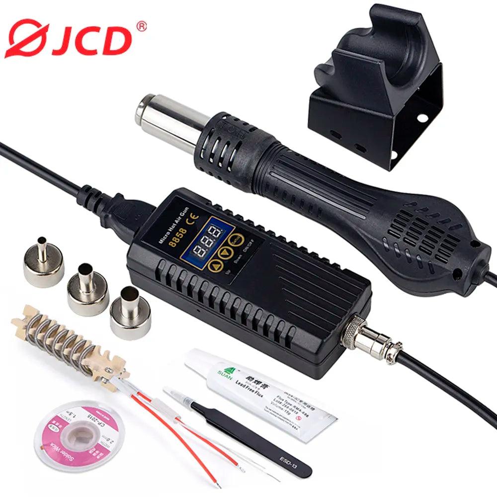 JCD 750W Heat Gun Digital Display Micro Rework Soldering Station Hot Air Gun For Welding Repair Tool Hair dryer 8858  ourlum.com   