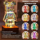 3D Fireworks Bear Night Light: Colorful USB Atmosphere Creator  ourlum.com 7 colors  