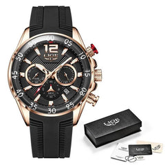 LIGE Men's Chronograph Watch: Stylish Quartz Timepiece for Active Men