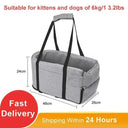 Portable Pet Car Seat Protector & Bed for Small Dogs & Cats  ourlum.com light grey 42x20x22cm United State