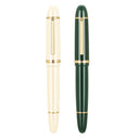 New JinHao X159 Acrylic Fountain Pen Green Gold Metal Clip