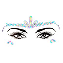 3D Sexy Face Tattoo Stickers Temporary Tattoos Glitter Fake Tattoo Rhinestones Masquerade for Women Party Face Jewels Tattoo  ourlum.com NO.12  