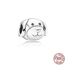 Sterling Silver Dog Charm Bead for Pandora Bracelet Jewelry