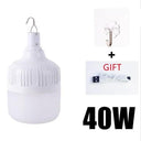 Portable 500W LED Camping Light with USB Rechargeable Bulb - Versatile Outdoor Lighting Solution  ourlum.com 40W CN 