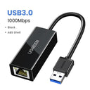 High-Speed UGREEN USB Ethernet Adapter for Laptop, PC,  Mi Box, Nintendo Switch - 1000Mbps RJ45 Network Card  ourlum.com USB-A ABS Shell Russian Federation 