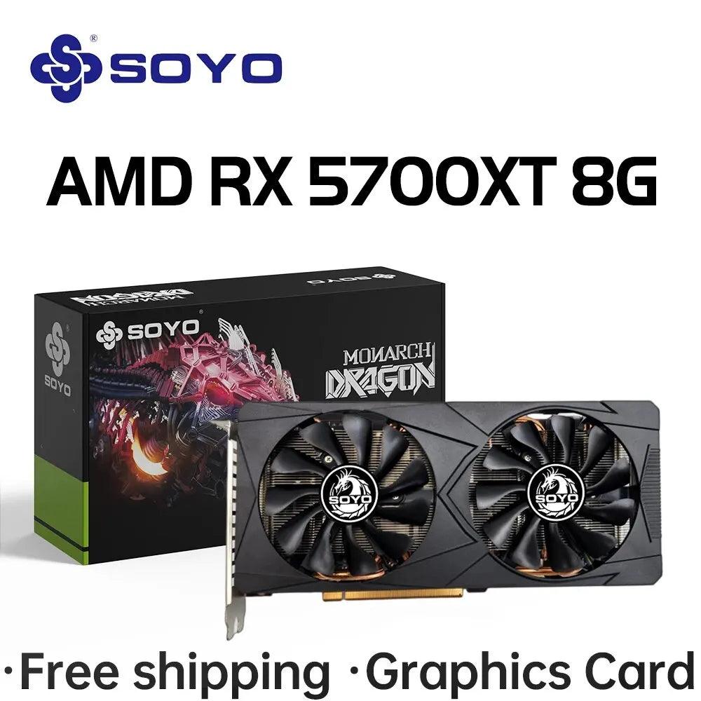 Ultimate Gaming Experience: SOYO RX5700XT 8GB Graphics Card with High Resolution & Dual Fan Cooler  ourlum.com RX5700XT 8g  