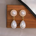 Bohemian Pearl Stud Earrings: Vintage Style Jewelry Gift