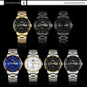 Luxury Stainless Steel Men's Watch with Luminous Hands