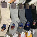 Charming Harajuku Gentleman Bear Socks Cozy Fun Fashion-Forward