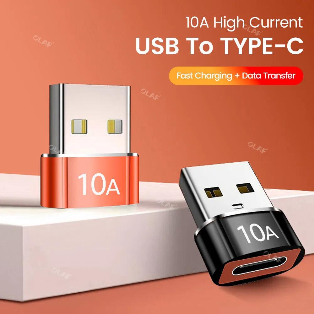 Olaf 10A OTG USB 3.0 Type C Adapter for Fast Charging & Data Transfer - MacBook Xiaomi Samsung Compatible  ourlum.com   