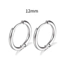 Simple Stainless Steel Hoop Earrings for Cartilage Piercings