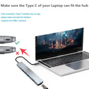 8 Port USB Hub Type C 2 in 1 Multiport Adapter for MacBook