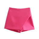 Vintage Asymmetrical Skort Stylish All-Season Upgrade