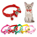 Adjustable Bow Tie Pet Collars with Bell Pendant - Fashion Necktie for Cats and Dogs  ourlum.com   