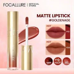 FOCALLURE Velvet Matte Lipstick Set: Intense Color, Hydrating, Long-lasting Gloss