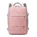 Travel Backpack for Women: Stylish Waterproof Bag with USB Charging  ourlum.com Pink  