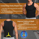 Men's Sauna Sweat Vest with Double Belt Ultimate Shapewear