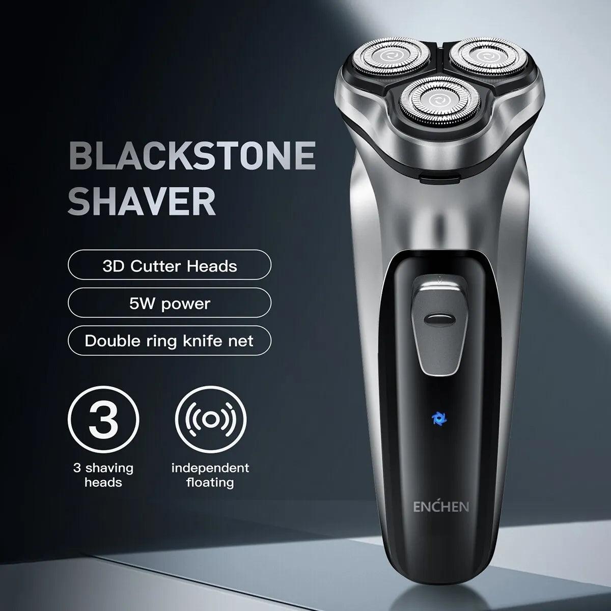 ENCHEN Blackstone Electric Rotary Shaver for Men with 3D Floating Blade & USB Rechargeability  ourlum.com   