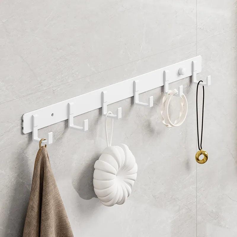 White Towel and Coat Hook Set: Modern Aluminum Hangers for Bathroom, Bedroom, Kitchen & More  ourlum.com   