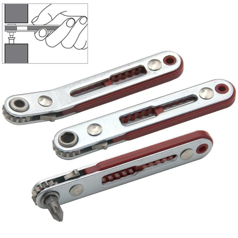 Multifunctional Ratchet Screwdriver Elbow Wrench Tool Kit  ourlum.com   