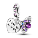 New 925 Silver Chameleon Glowworm Firefly Bead for Pandora