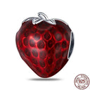 Heart Shaped Sterling Silver Charm Bead - Zircon Adorned Pandora Bracelet Pendant  ourlum.com CMS1754  