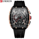 Luxury Square Quartz Chronograph Watch for Men - Waterproof Luminous Timepiece  ourlum.com black  