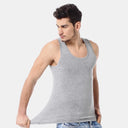 Men's Casual Solid Cotton Tank Top Fashionable Fitness Vest