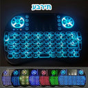 7-in-1 Backlit Air Mouse Remote and Keyboard: Ultimate Convenience  ourlum.com Hebrew AAA version 