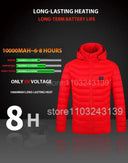 21 Areas Heated Jacket Mens Waterproof Heating Coat Tactical