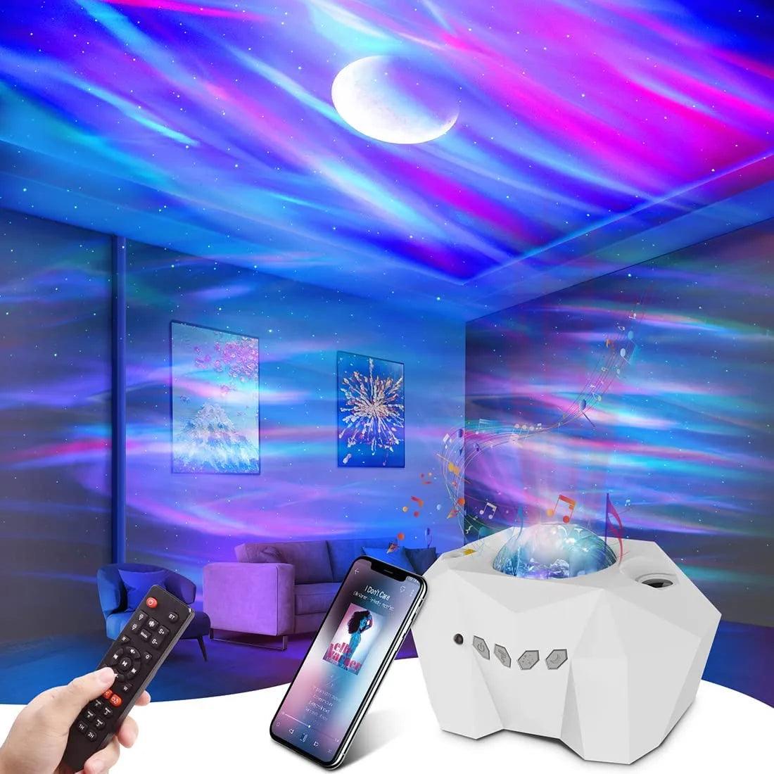 LED Aurora Projector Galaxy Starry Sky Projector Lamp Northern Lights Bedroom Home Room Decoration Nightlights Luminaires Gift  ourlum.com   