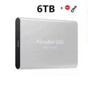  High-speed Portable External Hard Drive: Efficient Data Transfer Work & Study  ourlum.com Silver 6TB  